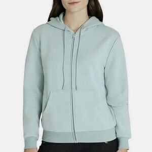 NWT Women's Eddie Bauer Supersoft full zip-up Hoodie, L Ocean color